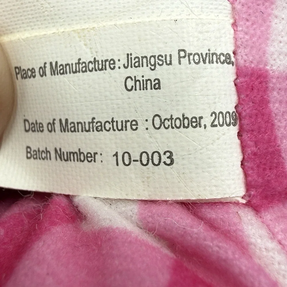 Garfield‎ Odie Plush Pink Gingham Check Dog 2009 Toy Factory PAWS Licensed